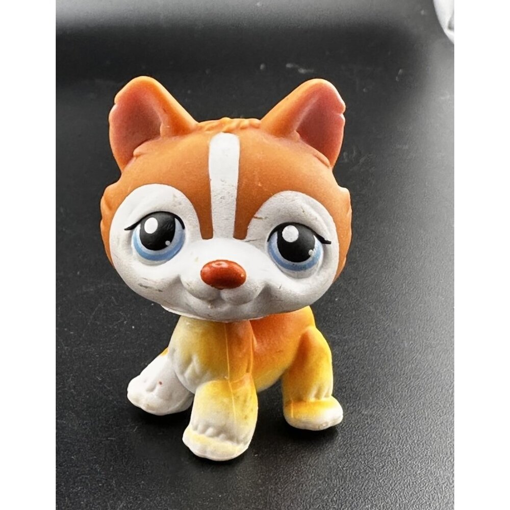 Littlest Pet Shop 341 Husky Dog Arctic Adventure Pack Blue Eyes LPS Authentic G1